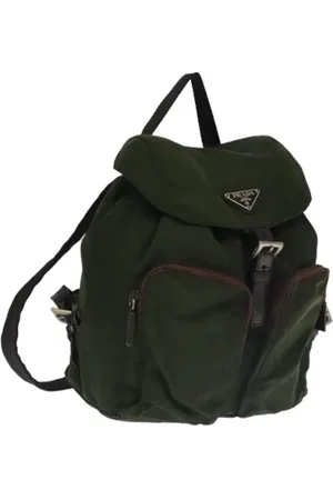 Prada Pre-owned, Dame, Brun, ONE SIZE, Nylon, Pre-owned nylon rygsaekke