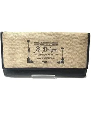 Bvlgari Pre-owned, Dame, Sort, ONE SIZE, Tyl, Pre-owned Canvas punge