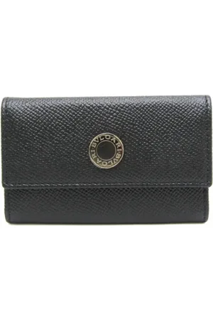 Bvlgari Pre-owned, unisex, Sort, ONE SIZE, Tyl, Pre-owned Laeder ngleholdere