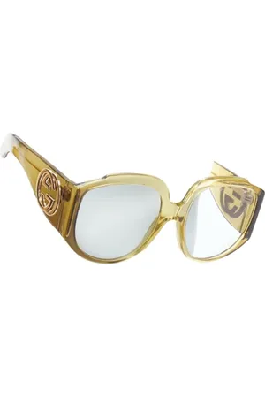 Gucci Pre-owned, Dame, Grøn, ONE SIZE, Uld, Pre-owned Acetat solbriller