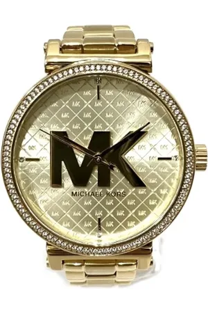 Michael Kors Pre-owned, Dame, Gul, ONE SIZE, Uld, Pre-owned Metal watches