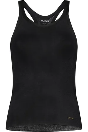 Tom Ford Top, Dame, Sort, XS, Uld, Silke Sort Topwear Ss25