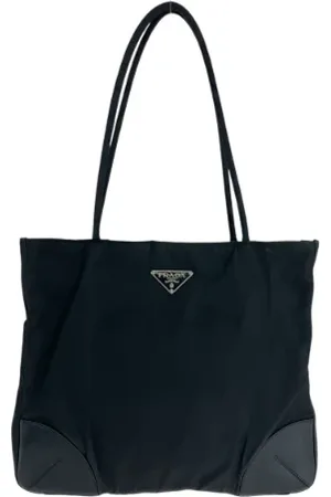 Prada Pre-owned, Dame, Sort, ONE SIZE, Uld, Pre-owned Canvas prada-tasker