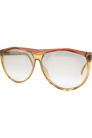 Dior Pre-owned, Dame, Gul, ONE SIZE, Tyl, Pre-owned Plast solbriller