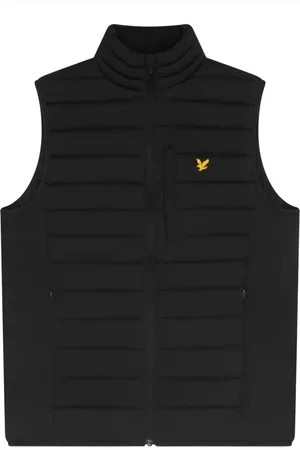 Lyle & Scott Jakke, Herre, Sort, XS, Jakker Stretch Letvægts Quiltet Gilet
