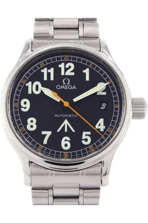 Omega Pre-owned, Herre, Sort, ONE SIZE, Pre-owned Rustfrit stal watches
