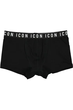 Dsquared2 Undertøj, Herre, Sort, S, Bomuld, Ikonisk Elastisk Bomuld Boxer Briefs