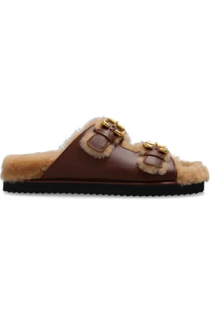 Chloé Sko, Dame, Brun, 41 EU, Uld, Slides Nil