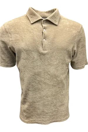 Gran Sasso Top, Herre, Brun, XL, Bomuld, Sand Bomuld Terry Polo Shirt