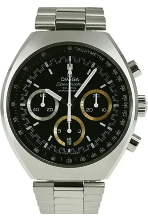 Omega Pre-owned, Herre, Sort, ONE SIZE, Pre-owned Rustfrit stal watches