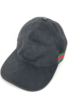 Gucci Pre-owned, Dame, Sort, ONE SIZE, Bomuld, Pre-owned Bomuld hatte
