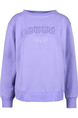 Douuod Woman Sweathshirts & Hoodies, Dame, Lilla, L, Bomuld, Sweatshirts Hoodies