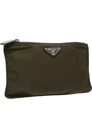 Prada Pre-owned, Dame, Brun, ONE SIZE, Nylon, Pre-owned nylon pouches