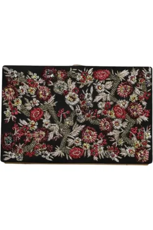 Dolce & Gabbana Pre-owned, Dame, Sort, ONE SIZE, Uld, Pre-owned Ruskind hndtasker