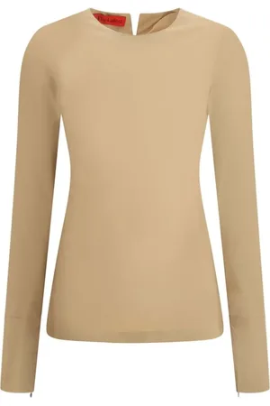 Thelatest Top, Dame, , S, Bomuld, Elegant Bomuld Langærmet Jersey