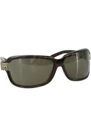 Gucci Pre-owned, Dame, Brun, ONE SIZE, Tyl, Pre-owned Plast solbriller