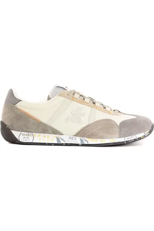 Premiata Sko, Herre, Flerfarvet, 41 EU, Uld, Hvide Jackyx Sneakers med Broderet Logo