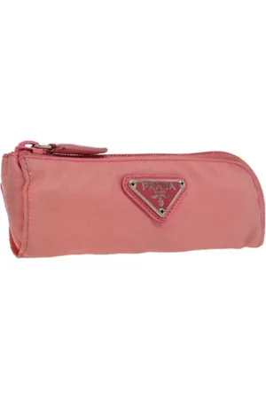 Prada Pre-owned, Dame, Lyserød, ONE SIZE, Nylon, Pre-owned Laeder pouches