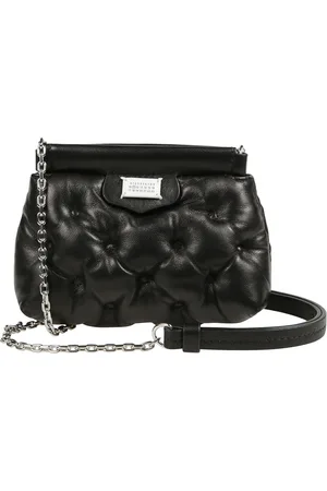 Maison Margiela Taske, Dame, Sort, ONE SIZE, Uld, Quiltet Broderet Læder Skuldertaske