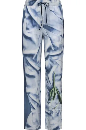 Victoria Beckham Bukser, Dame, Blå, XS, Uld, Klar Blå Silkebukser