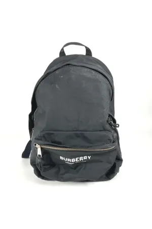 Burberry Pre-owned, Dame, Sort, ONE SIZE, Tyl, Pre-owned Stof rygsaekke