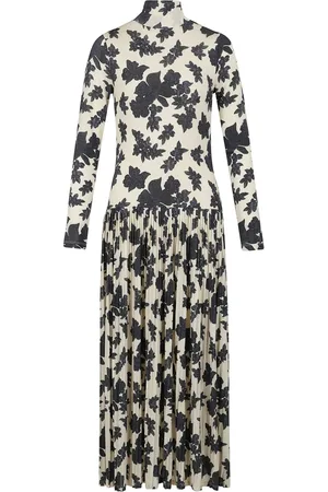 ULLA JOHNSON Kjole, Dame, , L, Monarch Print Midi Kjole