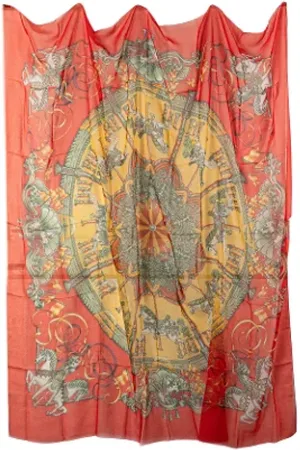 Hermès Pre-owned, Dame, Flerfarvet, ONE SIZE, Tyl, Pre-owned Silke trklaeder