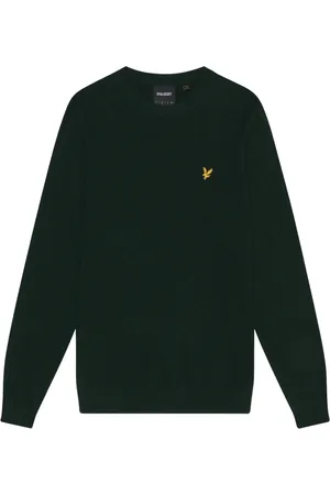 Lyle & Scott Strik, Herre, Grøn, L, Uld, Strik Lammeuld Blandingsstof Rund Hals Pullover