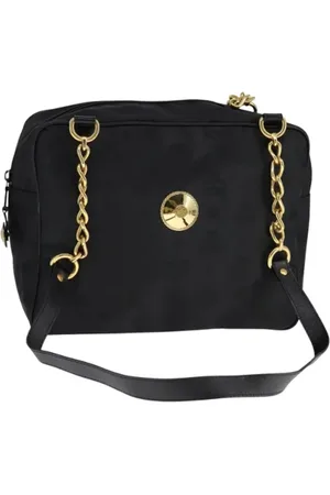 MCM Pre-owned, Dame, Sort, ONE SIZE, Uld, Pre-owned nylon skuldertasker