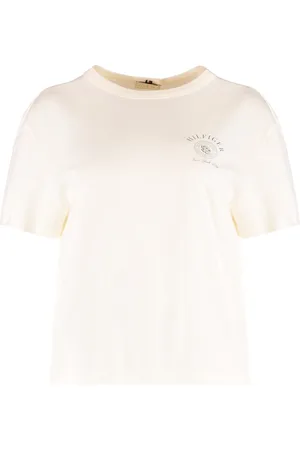 Tommy Hilfiger Top, Dame, , L, Bomuld, Bomuld Crew-Neck T-shirt