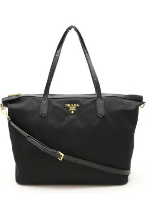 Prada Pre-owned, Dame, Sort, ONE SIZE, Uld, Pre-owned Canvas prada-tasker