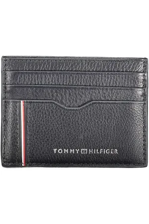 Tommy Hilfiger Tilbehør, Herre, Blå, ONE SIZE, Læder, Blåt Læder Herre Pung Kortholder