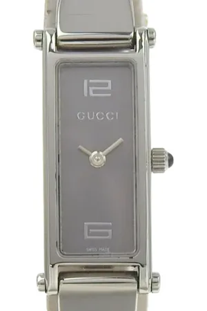 Gucci Pre-owned, Dame, Grå, ONE SIZE, Tyl, Pre-owned Rustfrit stal watches
