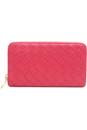 Bottega Veneta Pre-owned, Dame, Lyserød, ONE SIZE, Tyl, Pre-owned Laeder punge