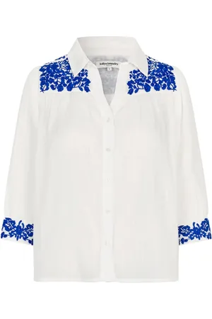Lollys Laundry Bluser & Skjorter, Dame, , M, Tyl, Feminin Broderet Skjorte Creme