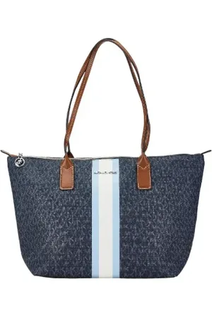 Michael Kors Pre-owned, Dame, Blå, ONE SIZE, Tyl, Pre-owned Canvas totes