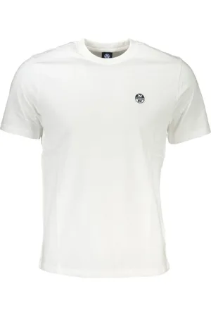 North Sails Top, Herre, Hvid, 2XL, Bomuld, Bomuld Logo T-shirt Kortærmet Rund Hals
