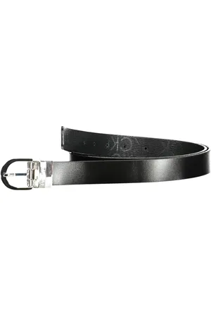 Calvin Klein Tilbehør, Dame, Sort, 75 CM, Reversibel Sort Dames Bælte Metal Spænde
