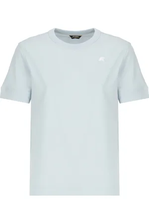 K-Way Top, Dame, Blå, XL, Bomuld, Lysblå Bomuldst-shirt til Kvinder