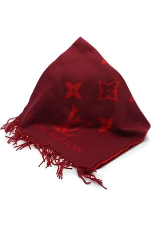 LOUIS VUITTON Pre-owned, Dame, Rød, ONE SIZE, Cashmere, Pre-owned Cashmere trklaeder