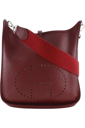 Hermès Pre-owned, Dame, Rød, ONE SIZE, Uld, Pre-owned Laeder skuldertasker