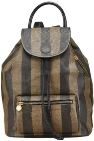 Fendi Pre-owned, Dame, Brun, ONE SIZE, Tyl, Pre-owned Canvas fendi-tasker