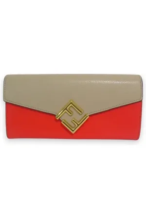Fendi Pre-owned, Dame, Rød, ONE SIZE, Tyl, Pre-owned Laeder punge