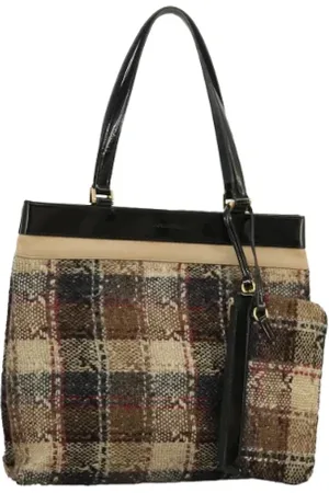 Burberry Pre-owned, Dame, , ONE SIZE, Uld, Pre-owned Laeder hndtasker
