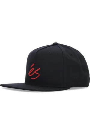 Es Tilbehør, Herre, Sort, ONE SIZE, Bomuld, Sort Flat Visor Snapback Kasket