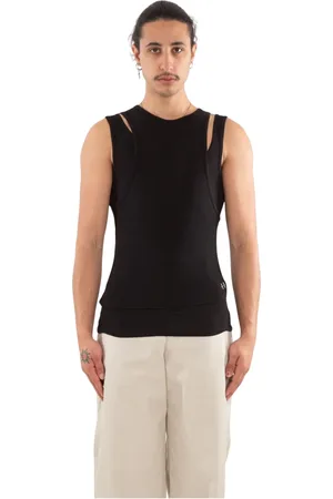 HELIOT EMIL Top, Herre, Sort, L, Lagdelt stræk tanktop