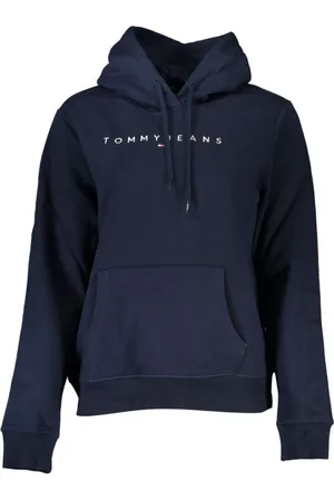 Tommy Hilfiger Sweathshirts & Hoodies, Dame, Blå, S, Bomuld, Bl Httegenser i Bomuld til Kvinder