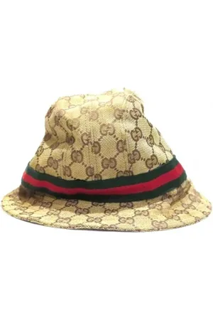 Gucci Pre-owned, Dame, , ONE SIZE, Tyl, Pre-owned Canvas hatte