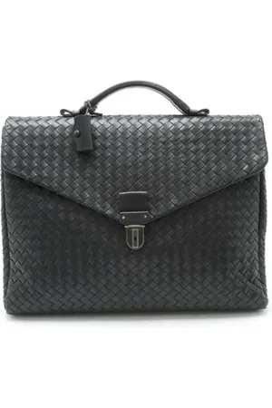 Bottega Veneta Pre-owned, Herre, Sort, ONE SIZE, Læder, Pre-owned Laeder dokumentmapper