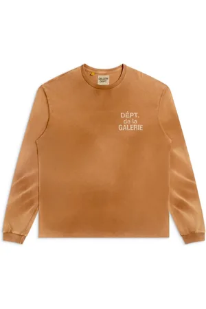 GALLERY DEPT. Top, Herre, Brun, L, Bomuld, Fransk Langærmet Cocoa Vintage Vask